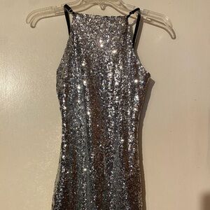 Silver Sequin Dress